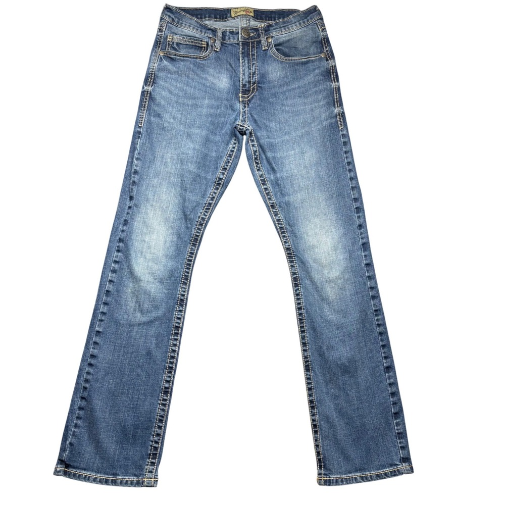 Wrangler Jeans Mens 30 Blue 20X Style 42 Vintage Boot Slim Fit Western Denim